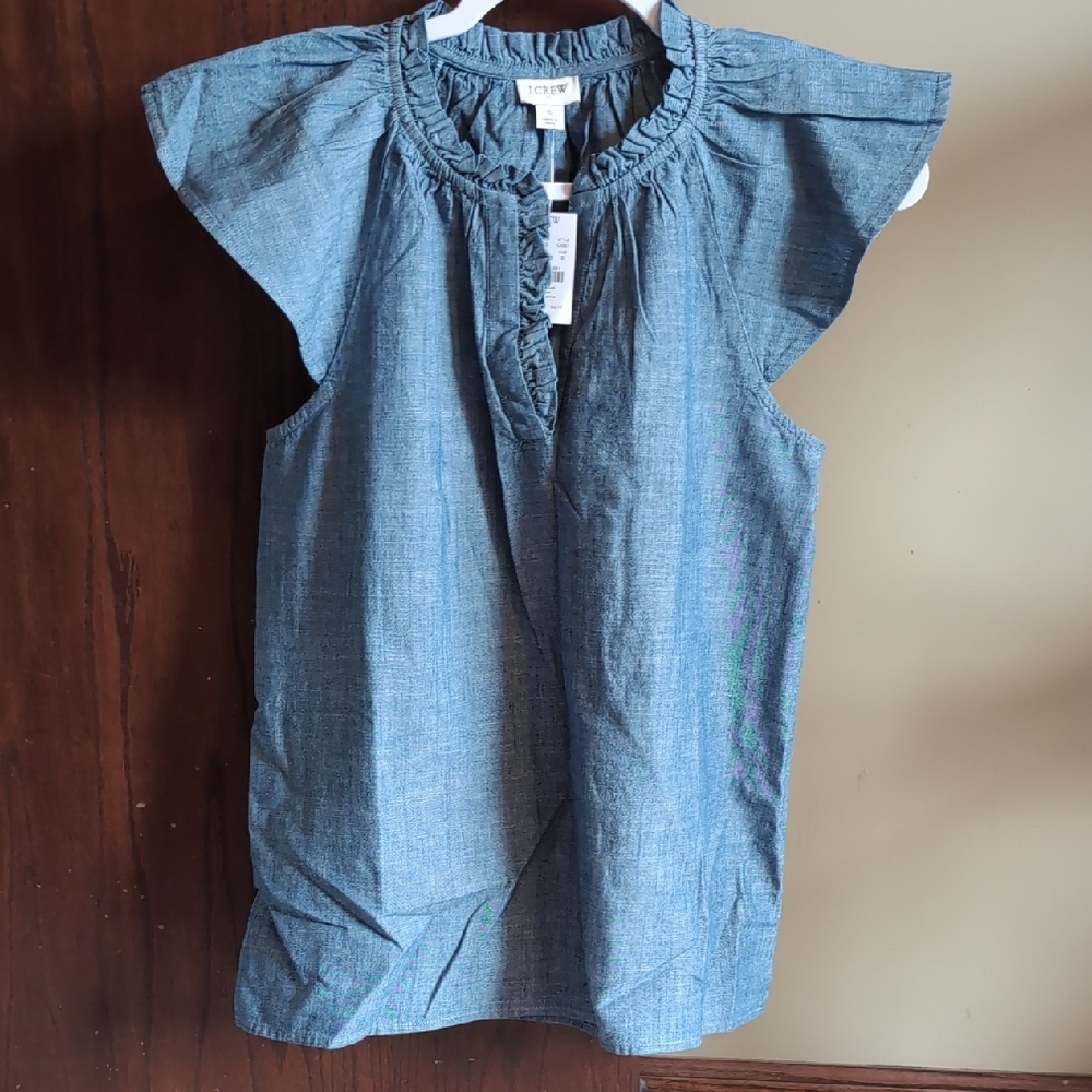 J. Crew Factory Chambray Blouse